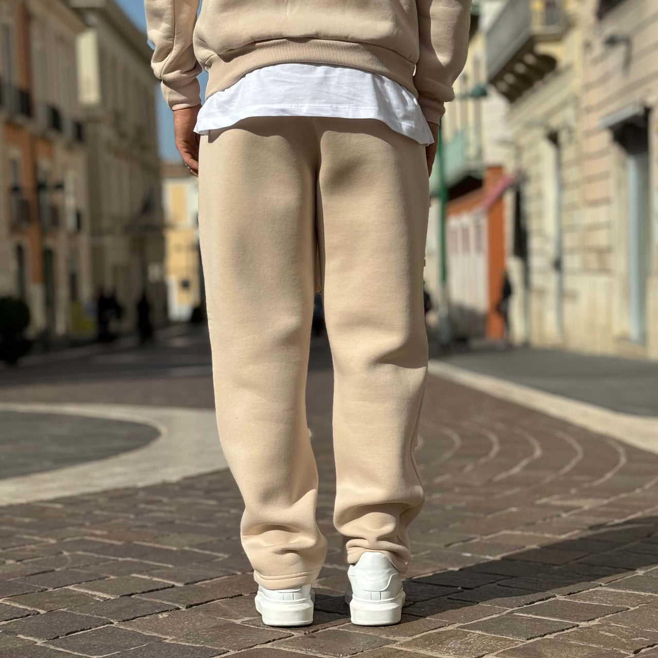 Pantalaccio tuta gamba larga crema - FLAG STORE