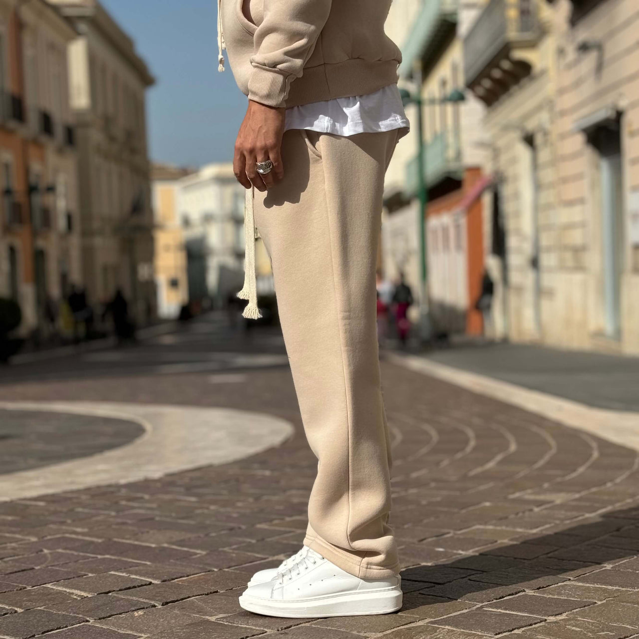 Pantalaccio tuta gamba larga crema - FLAG STORE