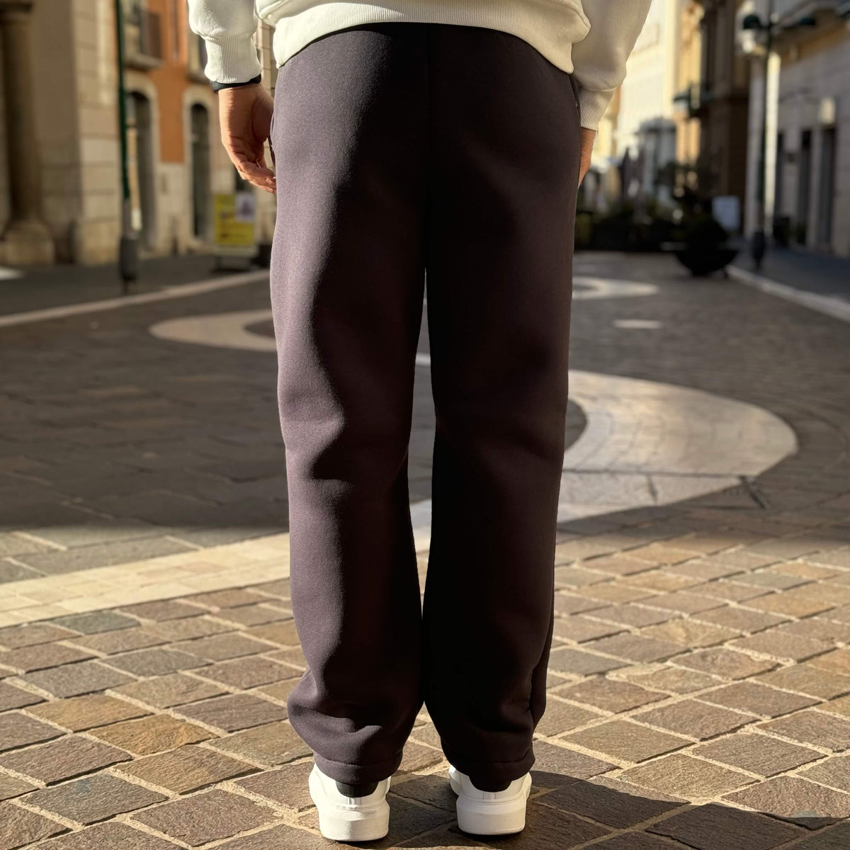 Pantalón de chándal de pierna ancha gris plomo - FLAG STORE