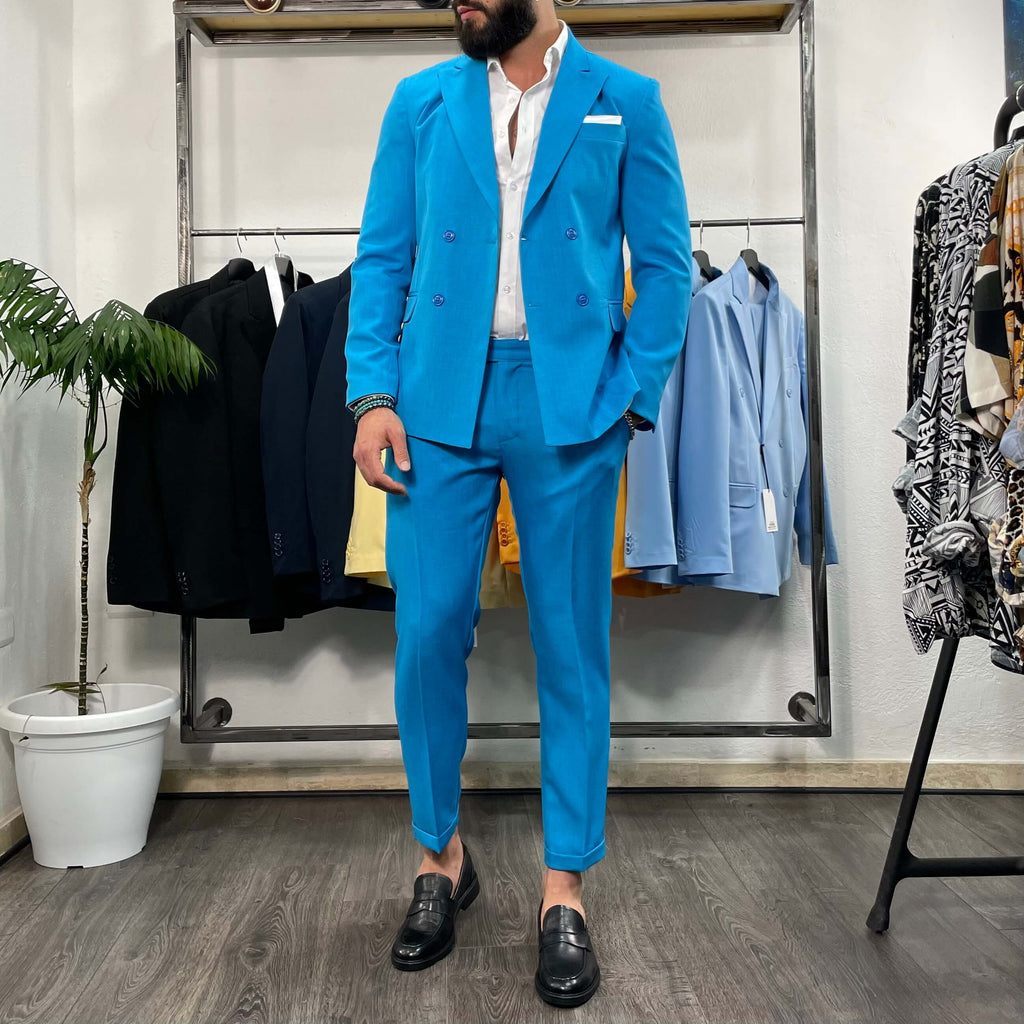 Abito doppiopetto bluette - FLAG STORE