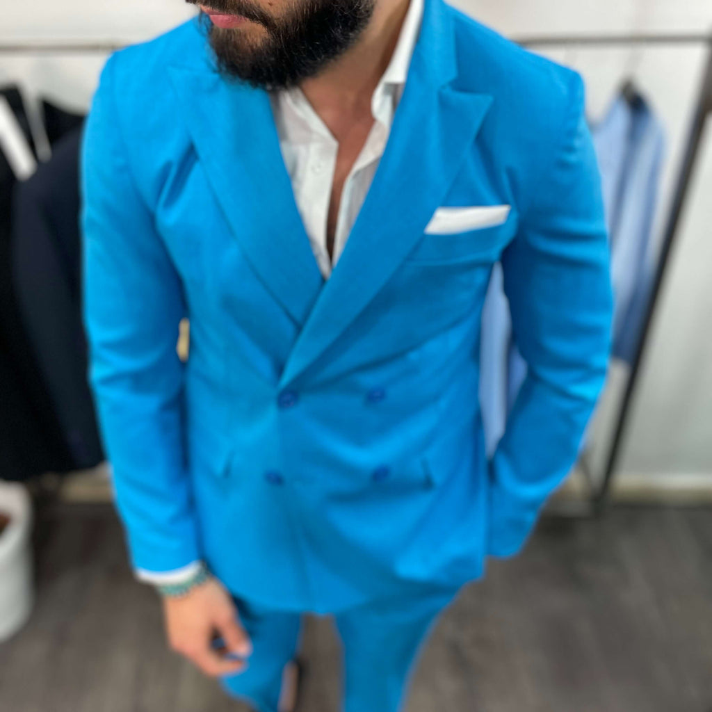 Abito doppiopetto bluette - FLAG STORE