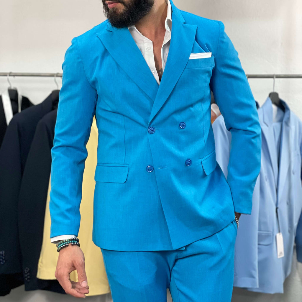 Abito doppiopetto bluette - FLAG STORE