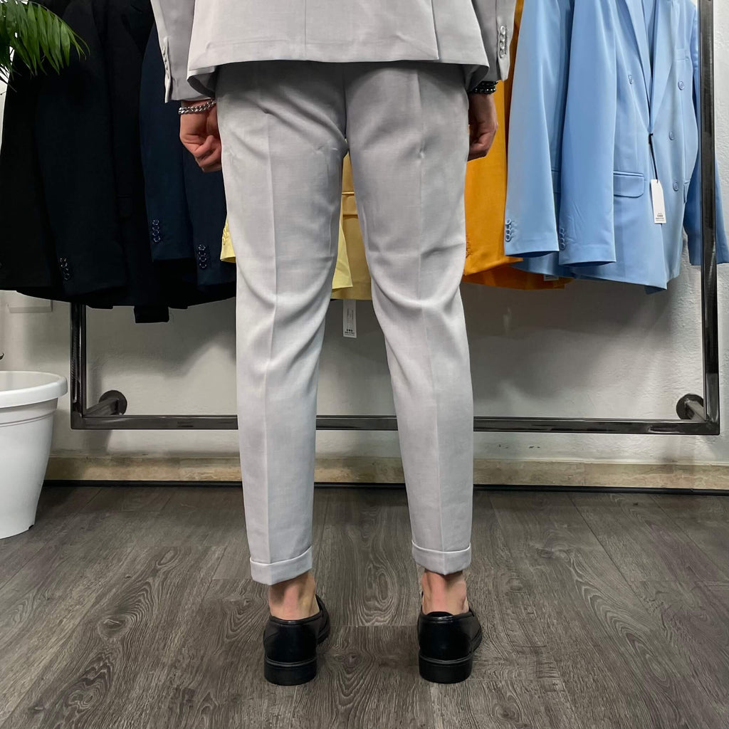 Gray double-breasted suit - FLAG STORE 