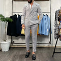 Gray double-breasted suit - FLAG STORE 