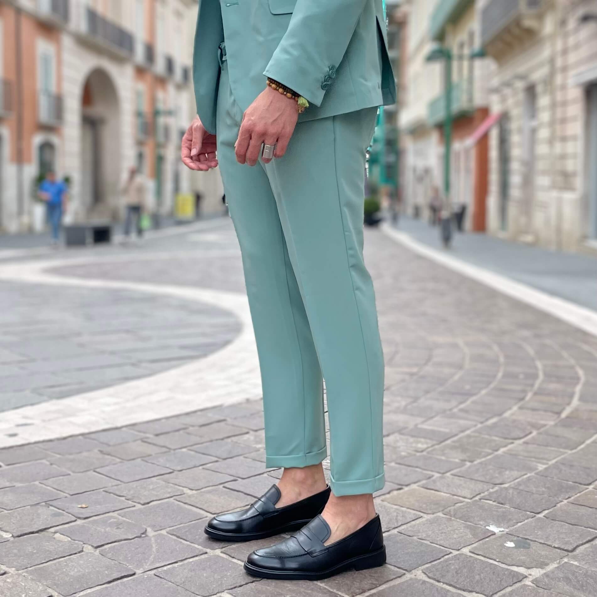 Aqua Green Single-Breasted Suit 2.0 - FLAG STORE 