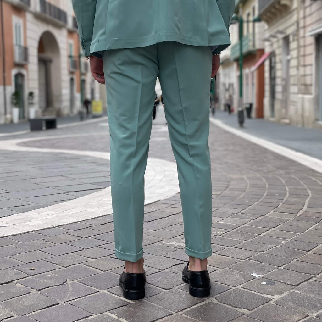Aqua Green Single-Breasted Suit 2.0 - FLAG STORE 