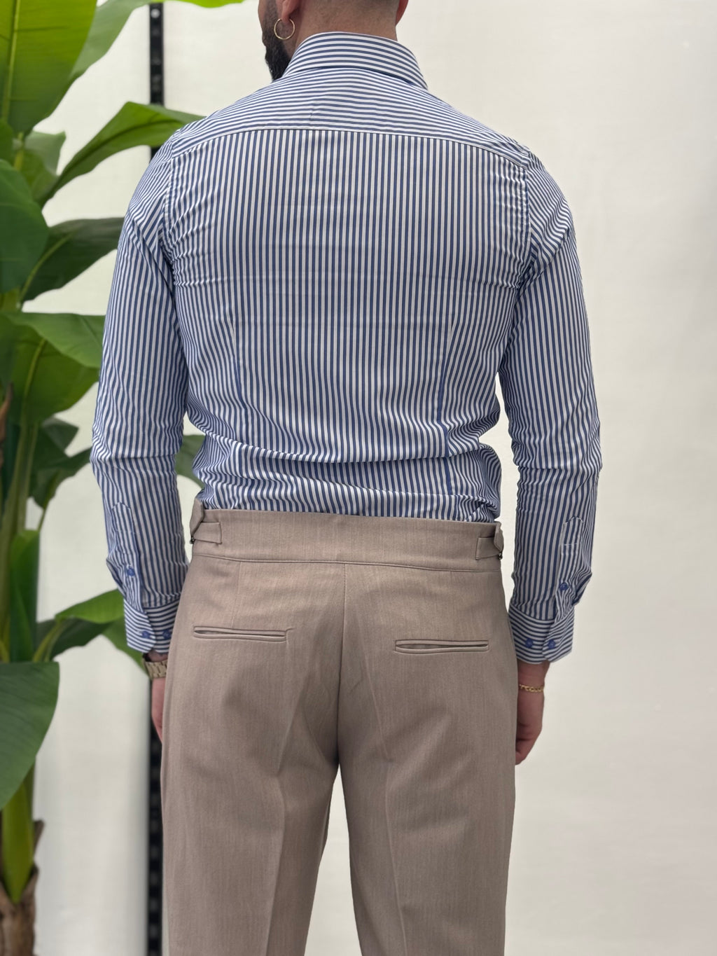 Camicia Slim a Righe Gold