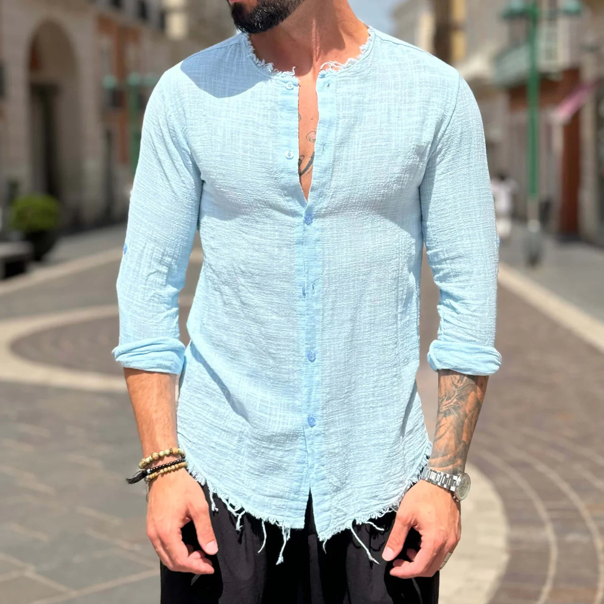Frayed Collar Shirt - FLAG STORE
