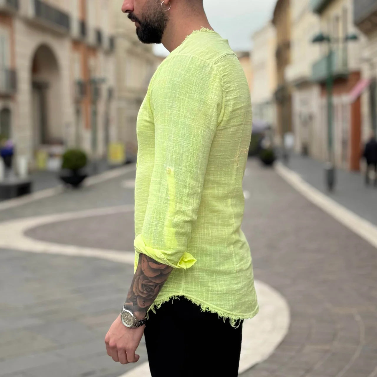 Camicia con collo sfrangiato - FLAG STORE