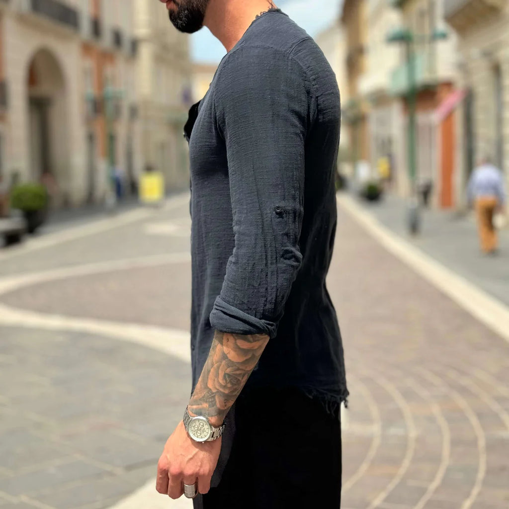 Camicia con collo sfrangiato - FLAG STORE