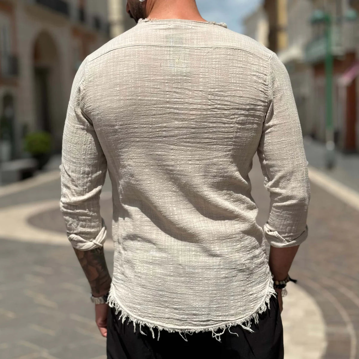 Frayed Collar Shirt - FLAG STORE