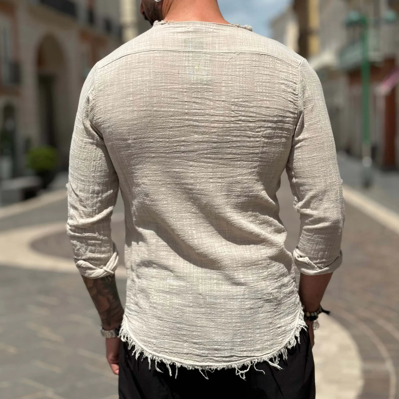 Camicia con collo sfrangiato - FLAG STORE