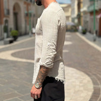 Thumbnail for Camicia con collo sfrangiato - FLAG STORE