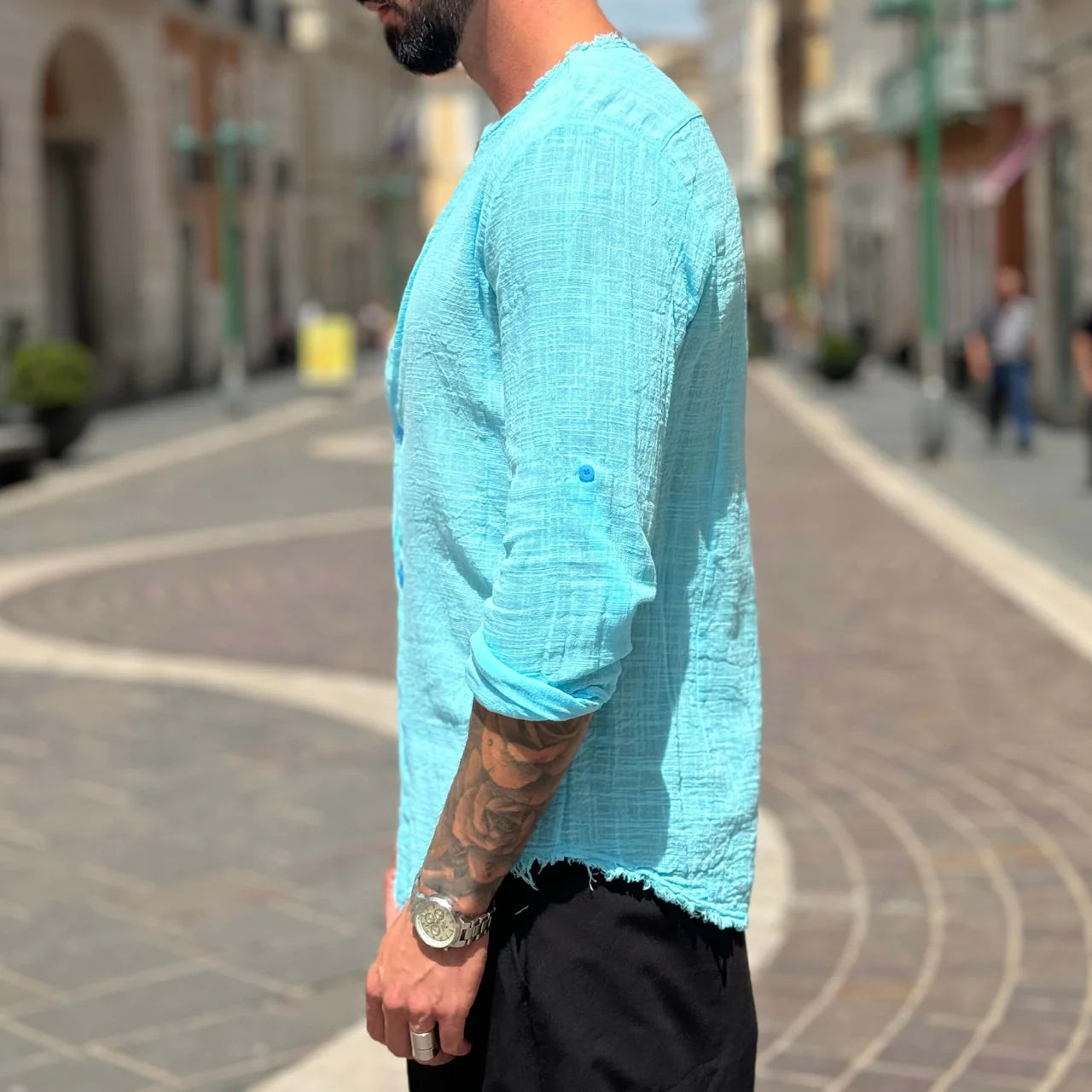 Camicia con collo sfrangiato - FLAG STORE