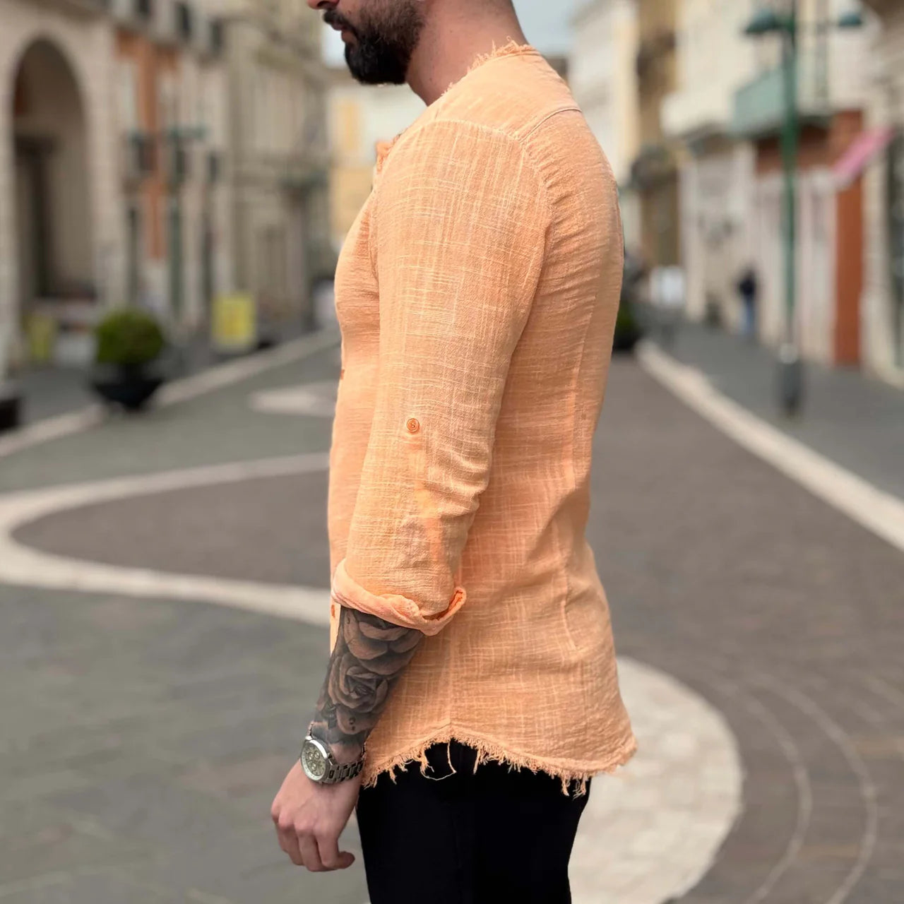 Camicia con collo sfrangiato - FLAG STORE