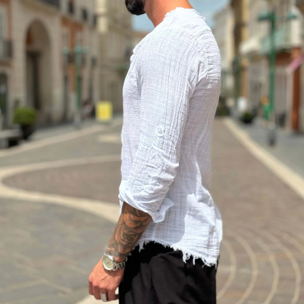 Camicia con collo sfrangiato - FLAG STORE