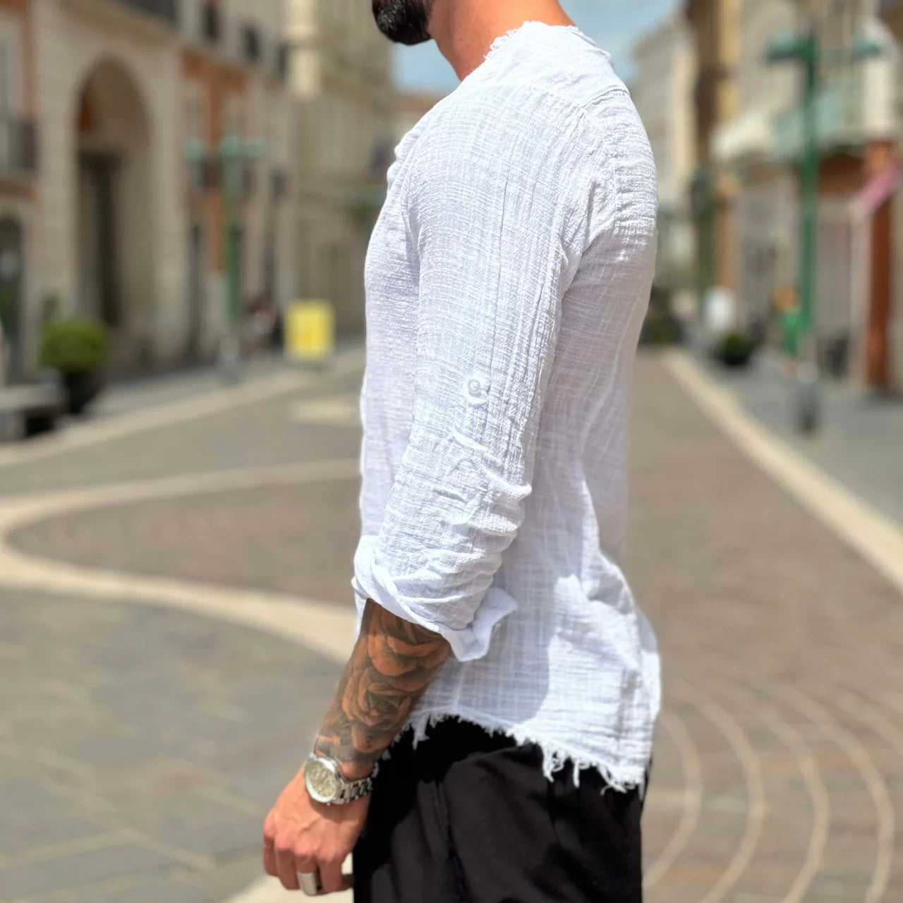 Camicia con collo sfrangiato - FLAG STORE