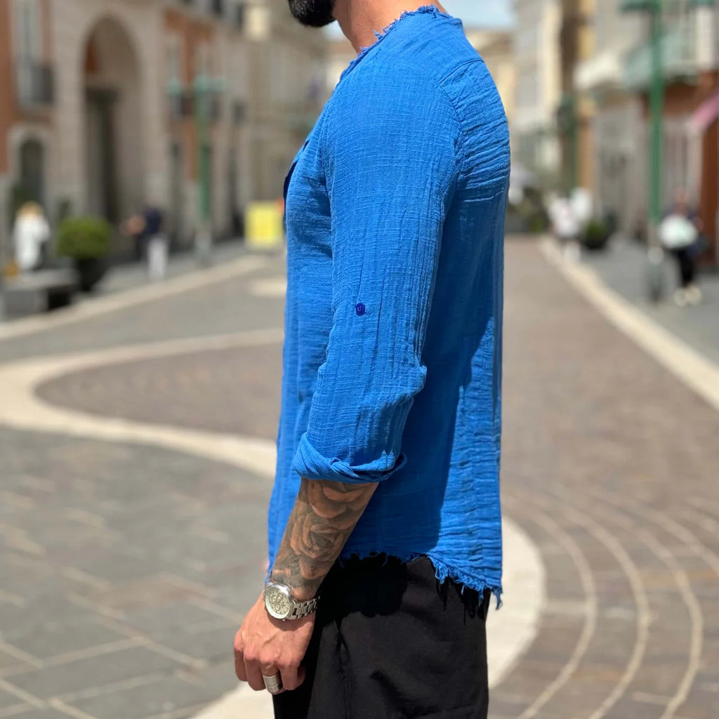 Camicia con collo sfrangiato - FLAG STORE