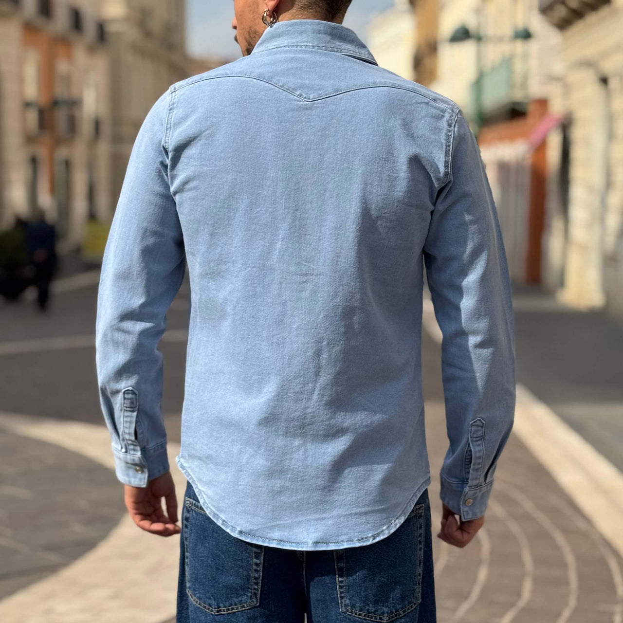 Camicia di jeans azzurro chiaro - FLAG STORE