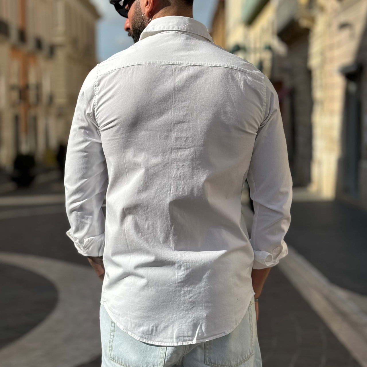 Camicia doppio cotone bianca - FLAG STORE