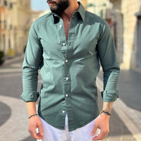 Thumbnail for Camicia doppio cotone verde - FLAG STORE