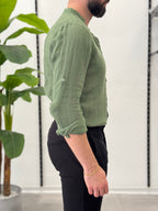 Camicia in Lino Collo Coreano Marracash