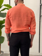 Camicia in Lino Collo Coreano Marracash
