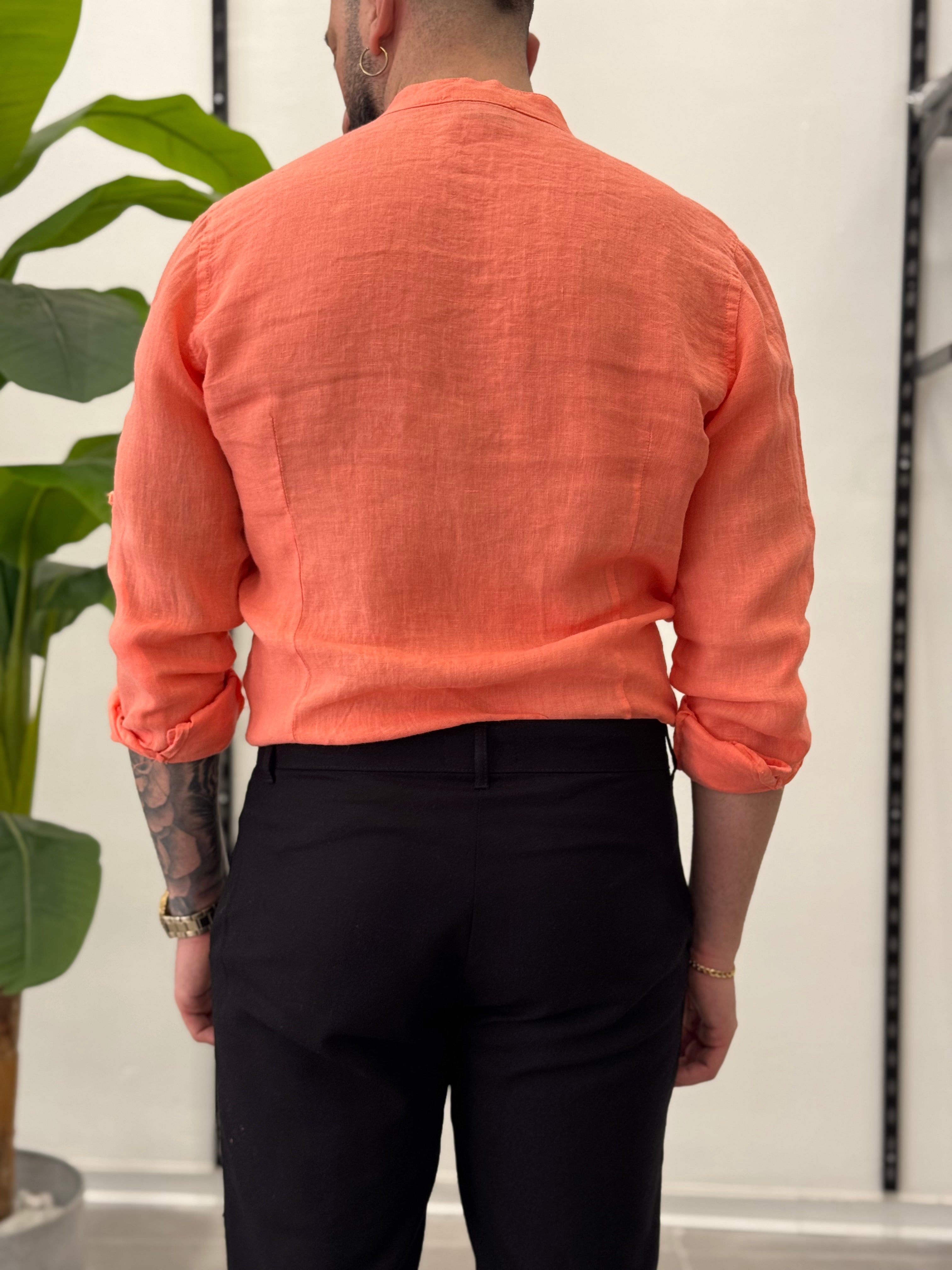 Camicia in Lino Collo Coreano Marracash