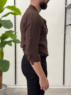 Camicia in Lino Collo Coreano Marracash