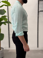 Camicia in Lino Collo Coreano Marracash