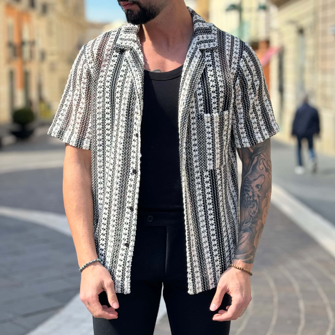 Camicia traforata mezze maniche - FLAG STORE