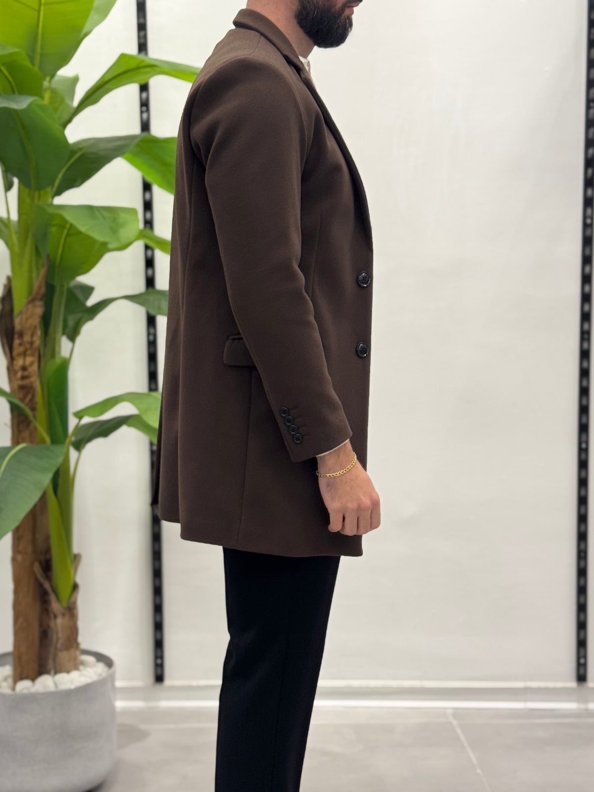 Gold Single-Breasted Coat 