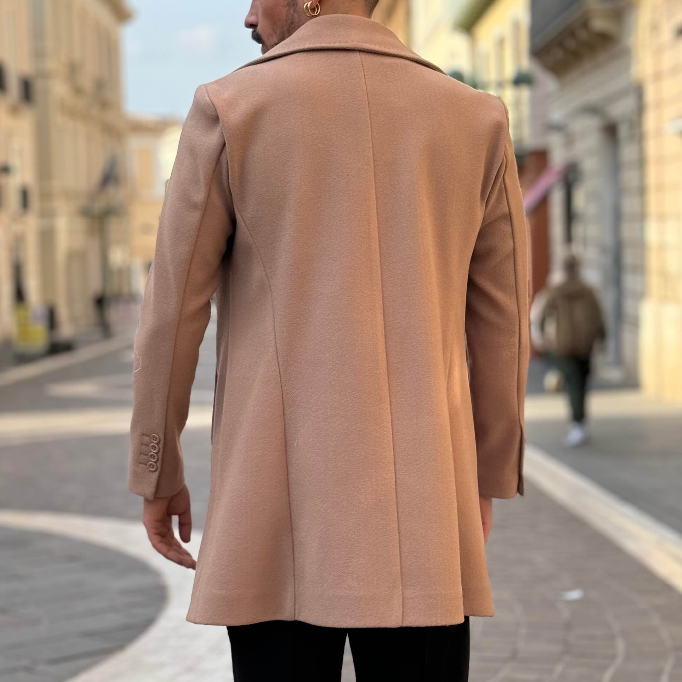 Cappotto cammello doppiopetto las vegas - FLAG STORE