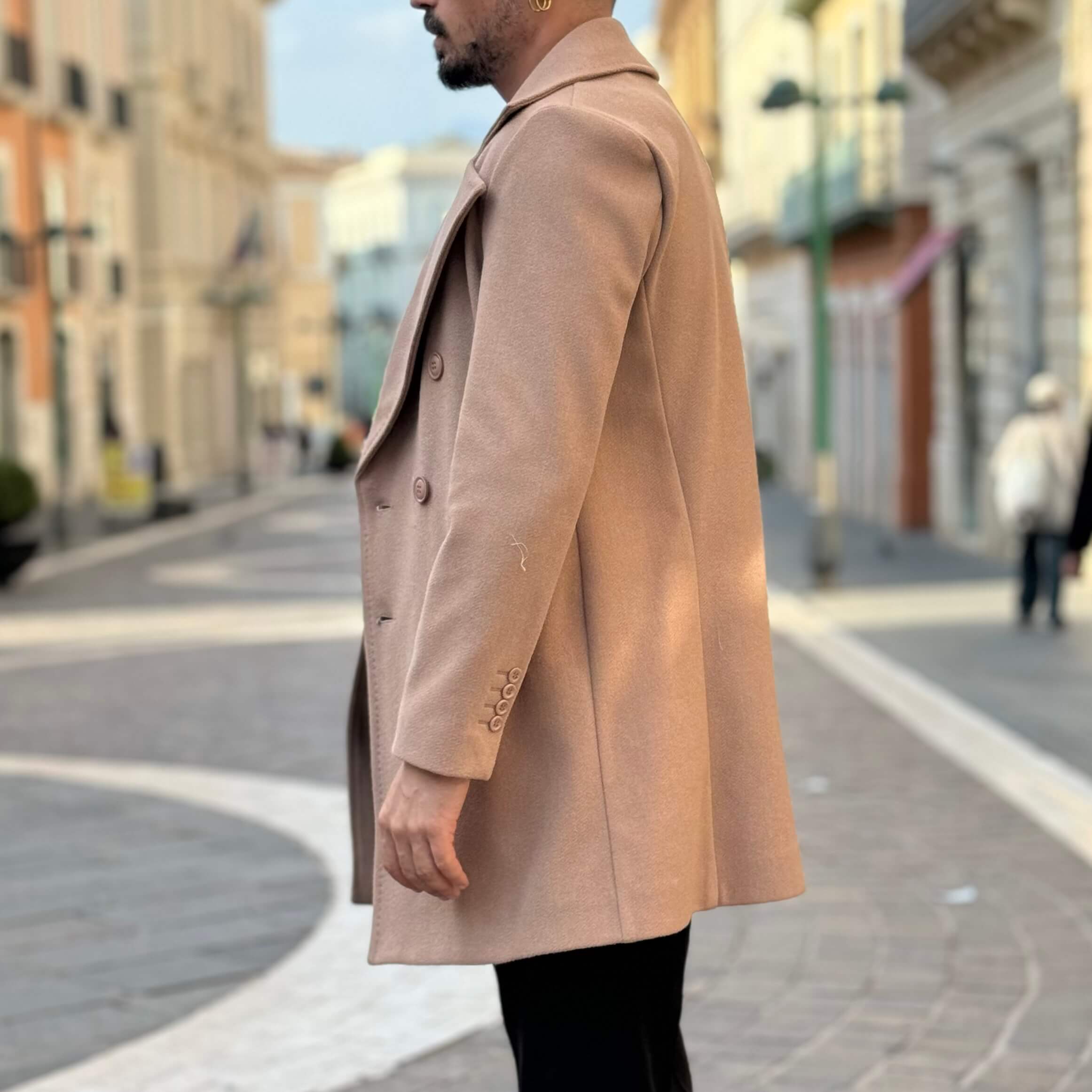 Cappotto cammello doppiopetto las vegas - FLAG STORE