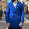 Cappotto doppio petto blu elettrico - FLAG STORE