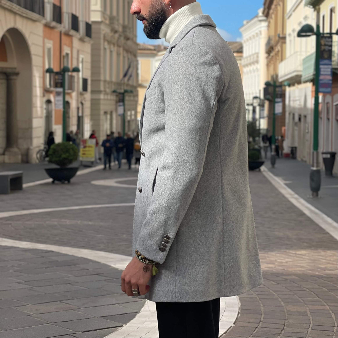 Cappotto doppio petto grigio - FLAG STORE