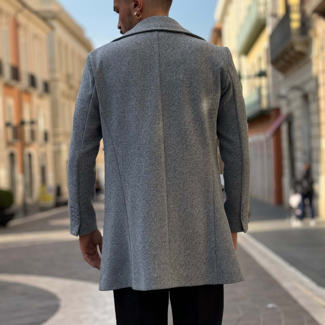 Cappotto grigio doppiopetto las vegas - FLAG STORE