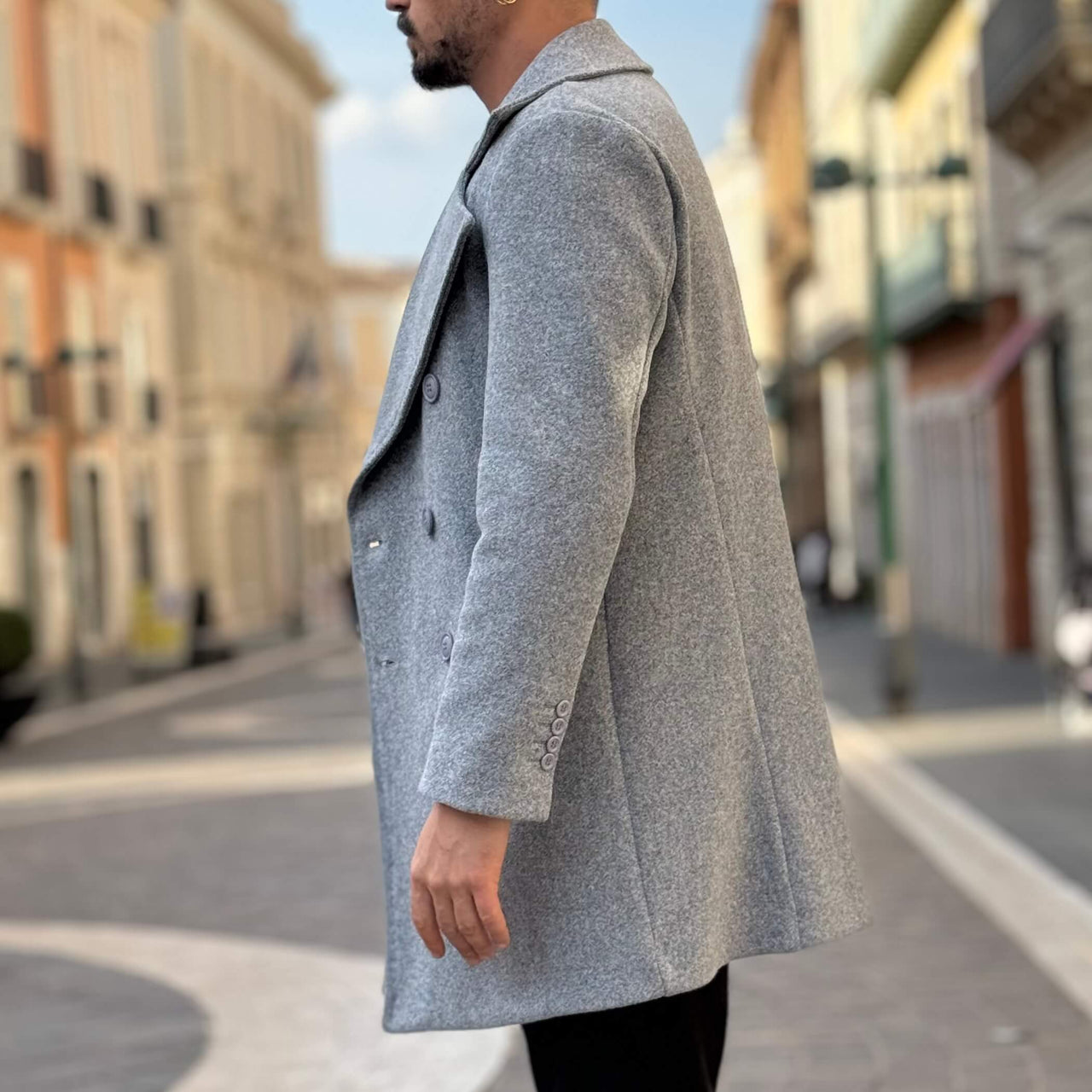 Cappotto grigio doppiopetto las vegas - FLAG STORE