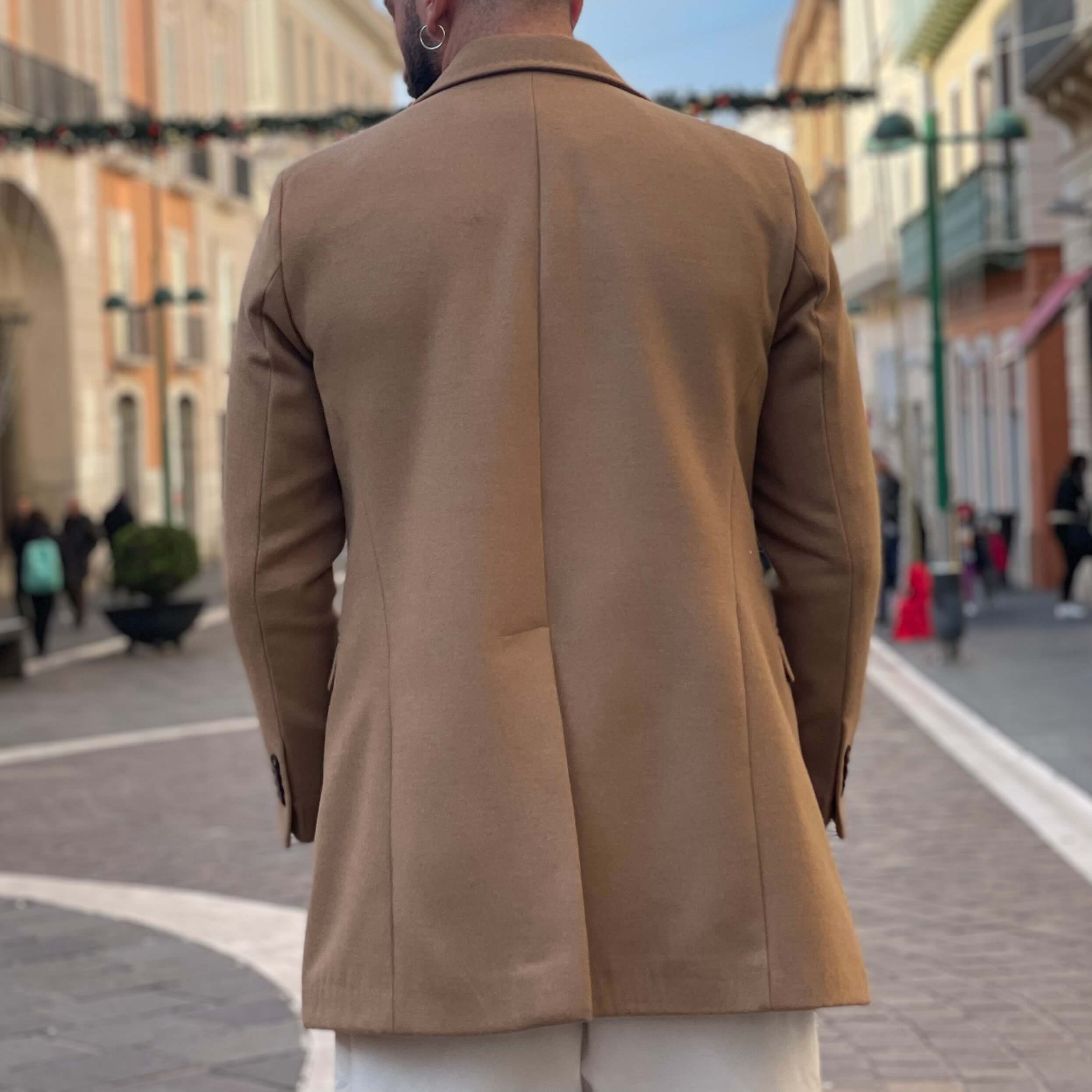 Cappotto mono petto beige - FLAG STORE