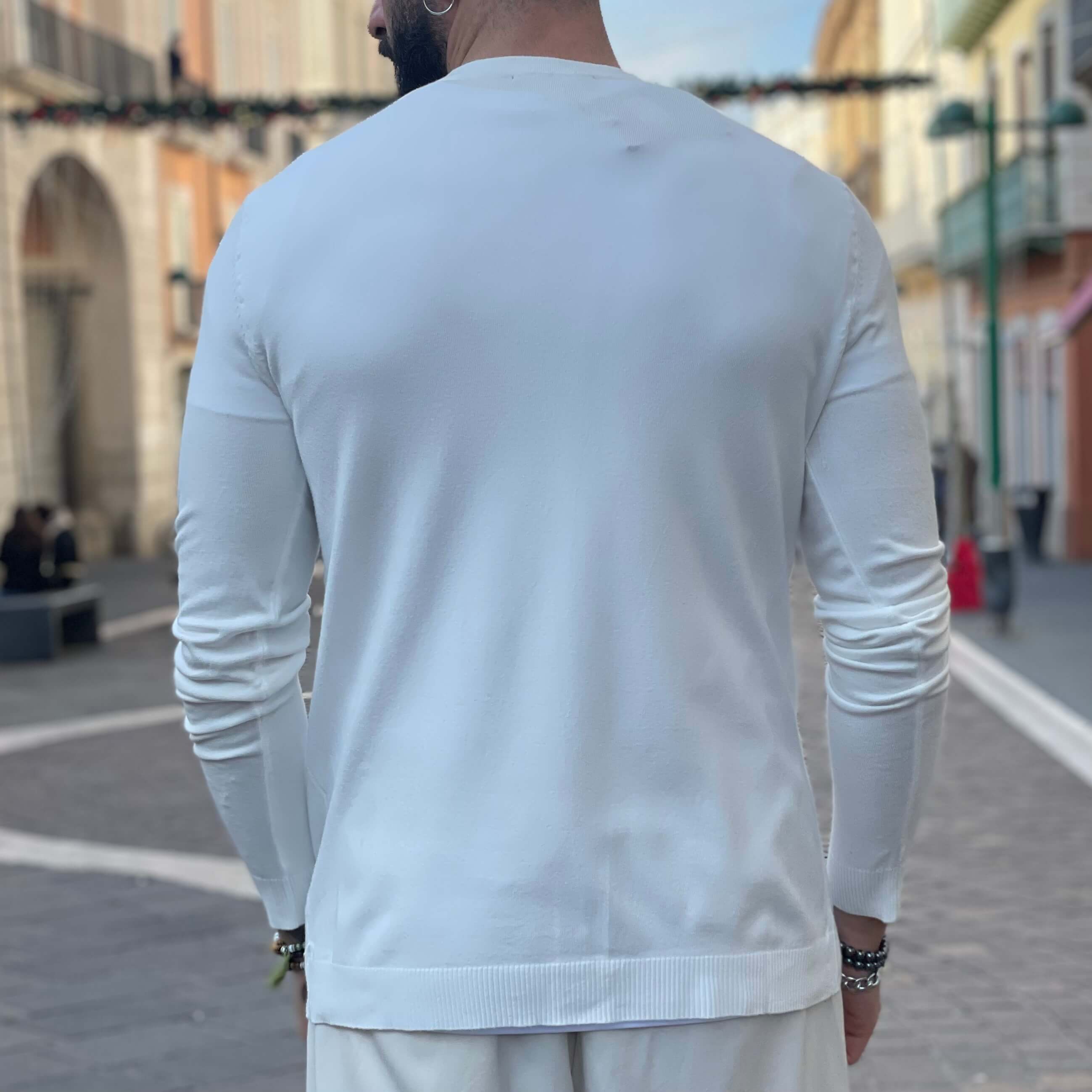 Cardigan basic bianco - FLAG STORE