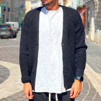Thumbnail for Cardigan nero basic 2.0 - FLAG STORE