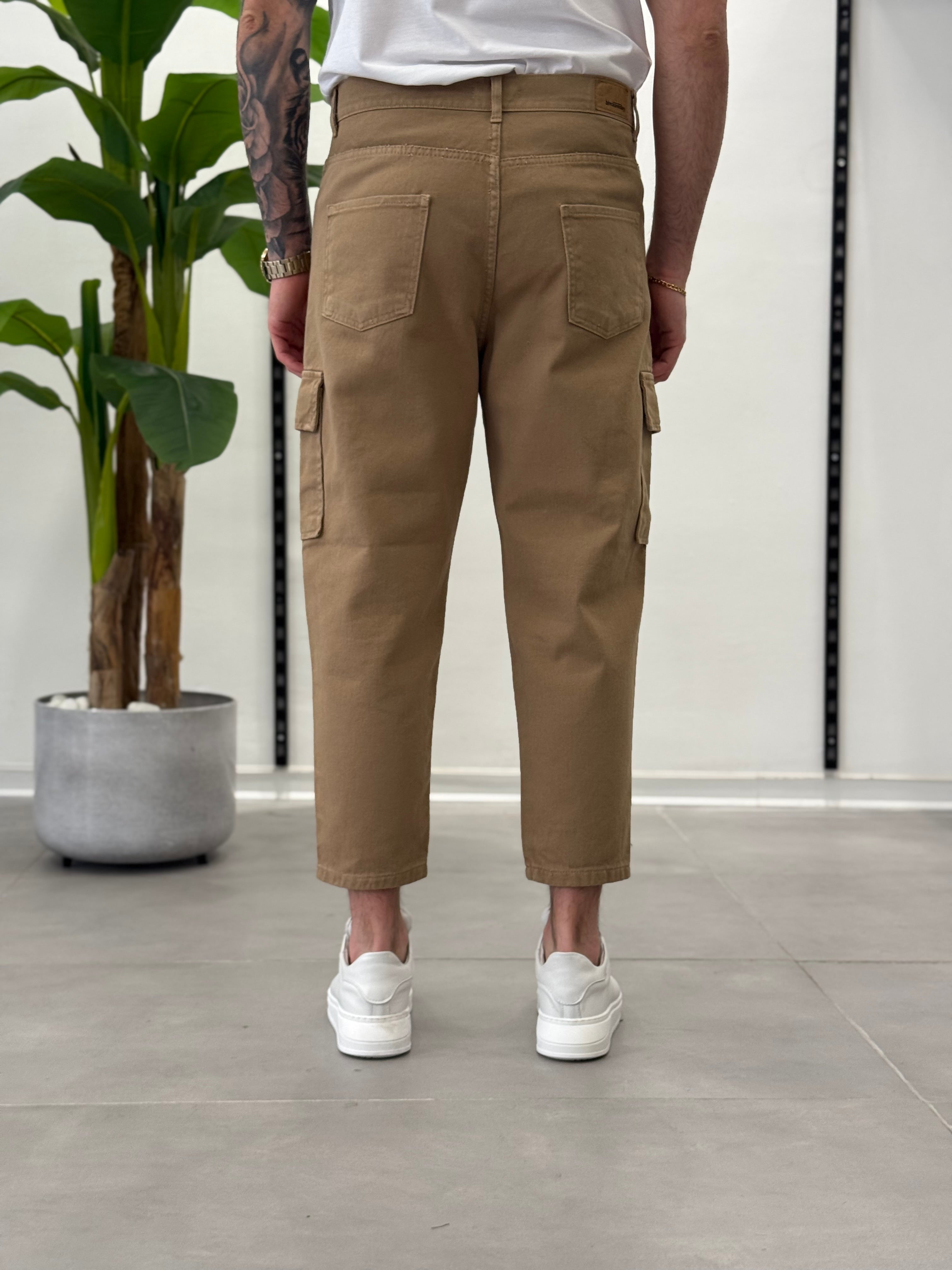 Cargo Jeans Beige Vegas - Carrot Fit