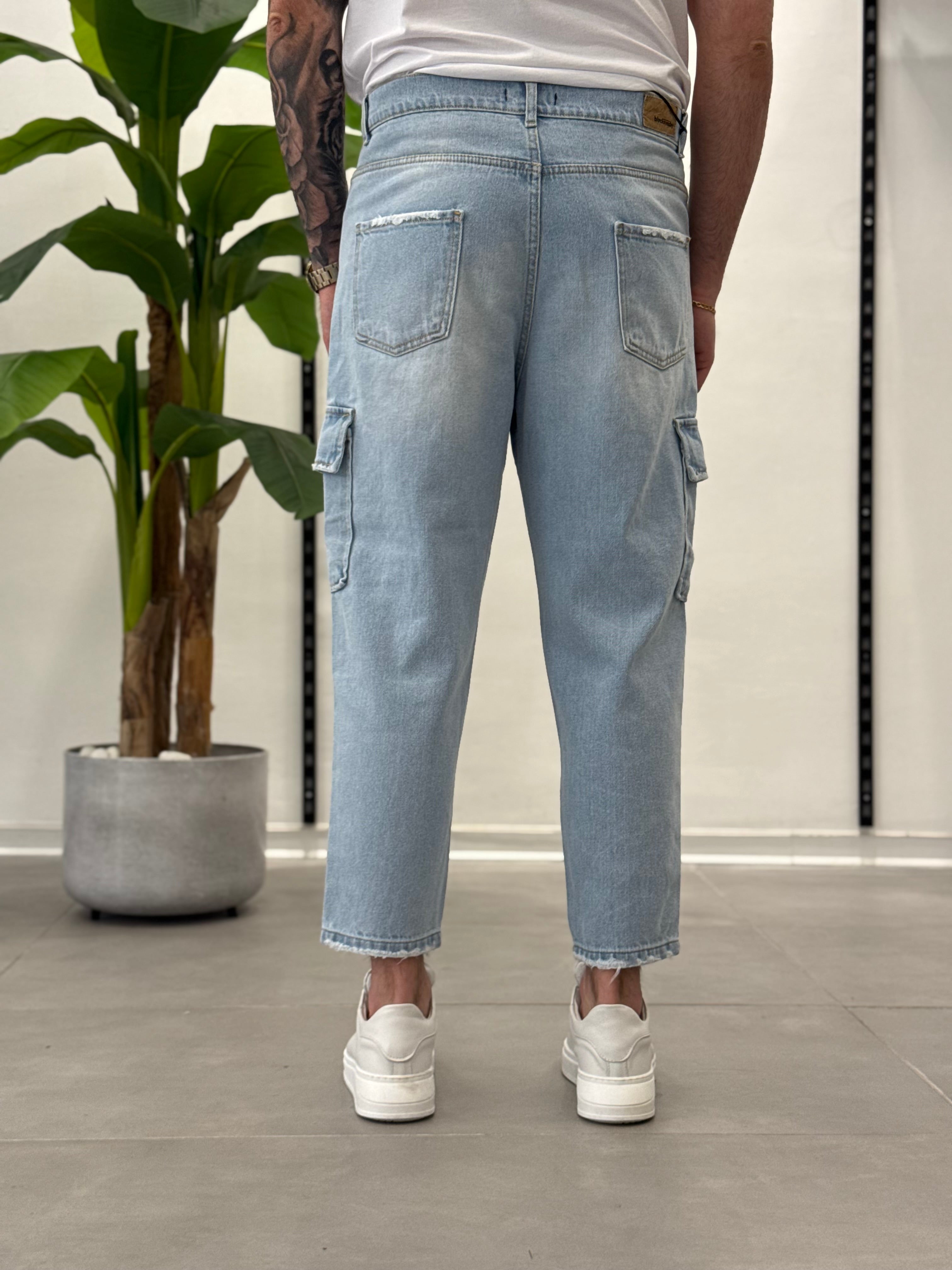 Cargo Jeans Chiaro Vegas - Carrot Fit