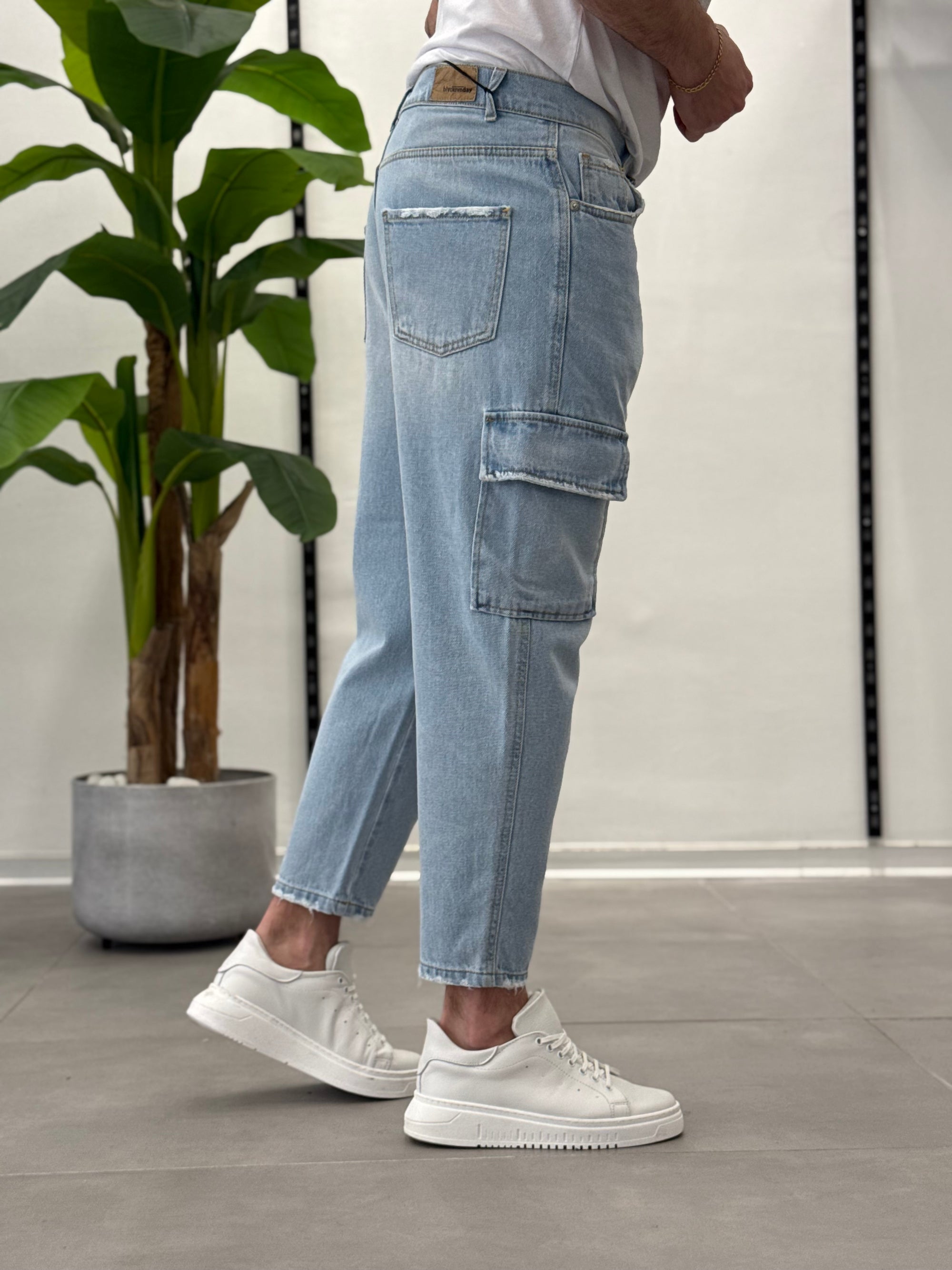Cargo Jeans Chiaro Vegas - Carrot Fit