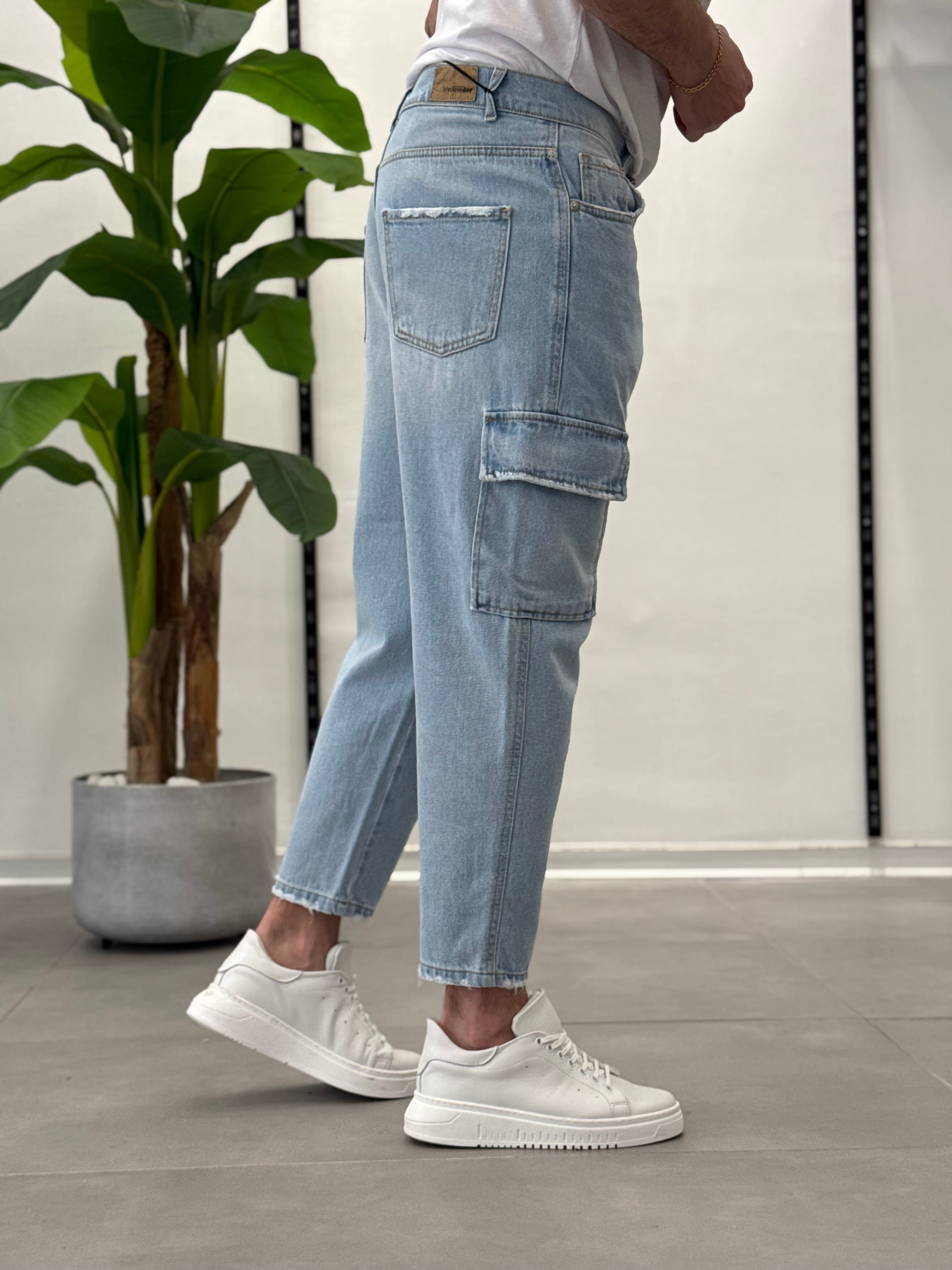 Cargo Jeans Chiaro Vegas - Carrot Fit