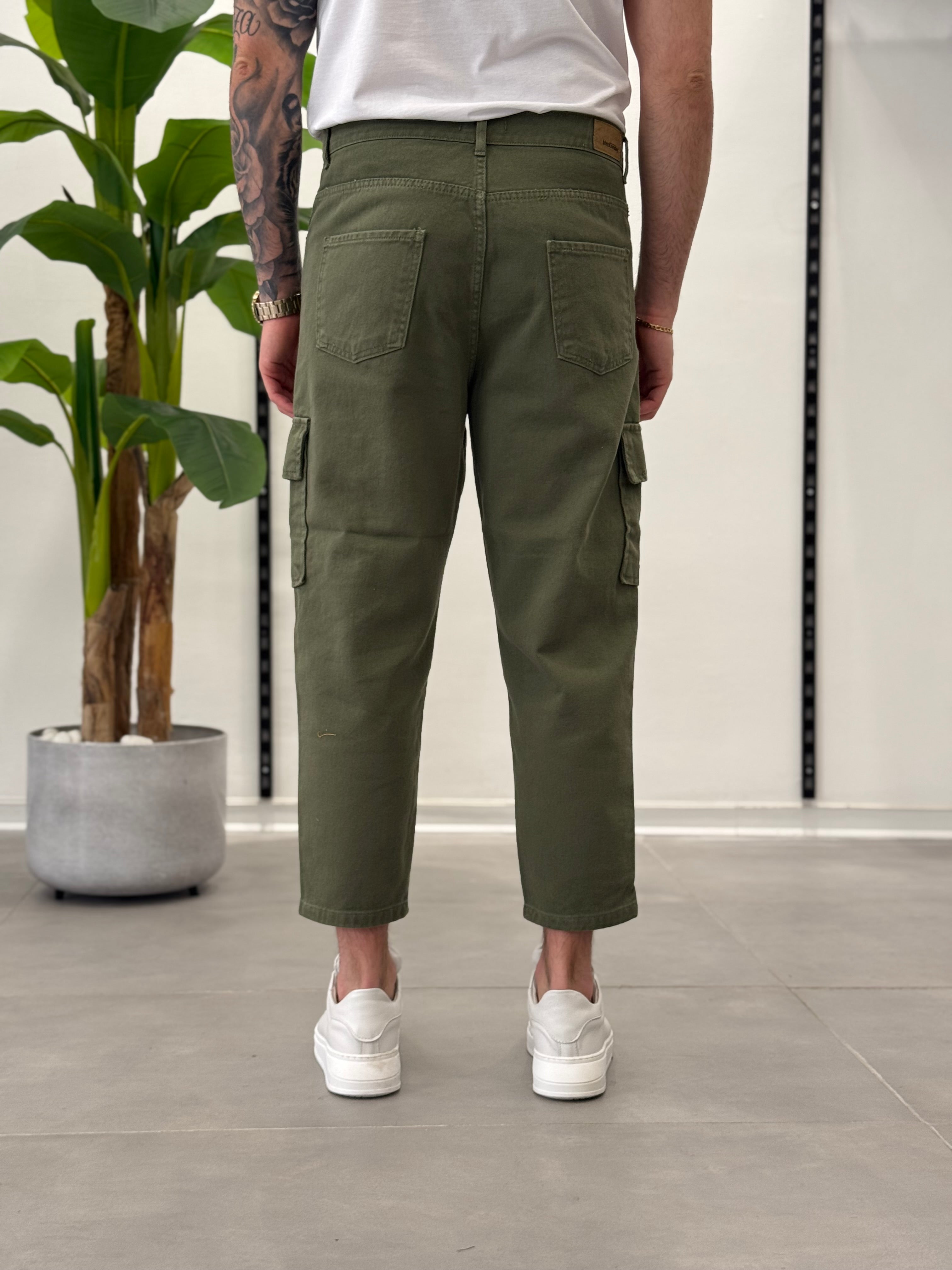 Cargo Jeans Verde Vegas - Carrot Fit
