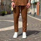 Coordinato in lino cammello - FLAG STORE