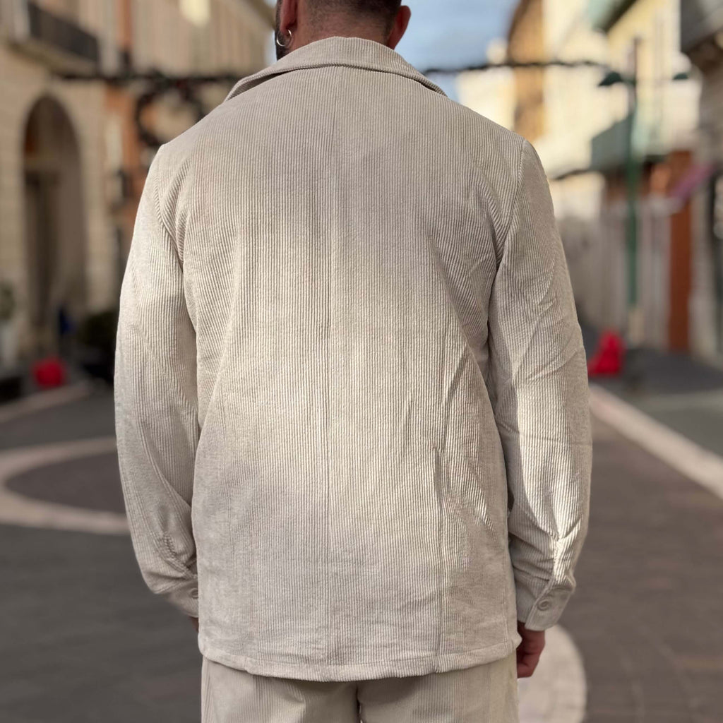 Coordinato in velluto crema 2.0 - FLAG STORE