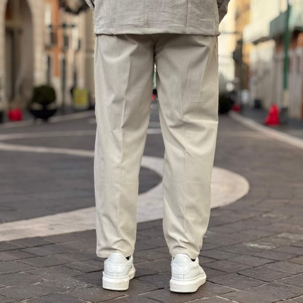 Coordinato in velluto crema 2.0 - FLAG STORE