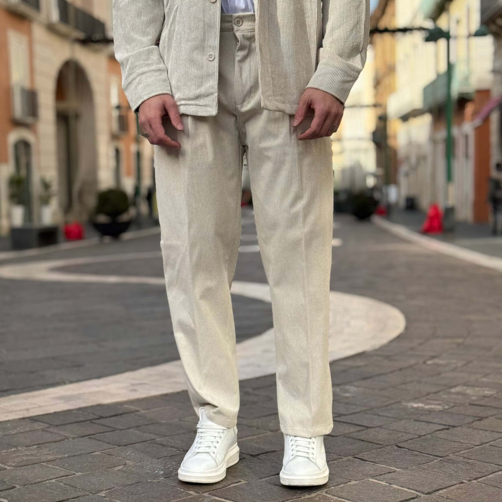 Coordinato in velluto crema 2.0 - FLAG STORE